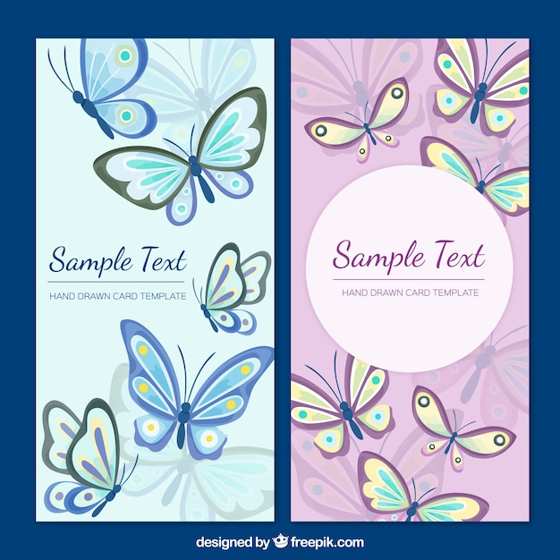 butterflies-card-template-gratis-vector