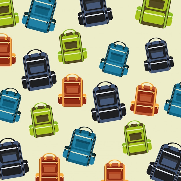 Camping ontwerp over beige achtergrond vectorillustratie Premium Vector