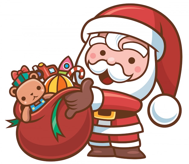 Cartoon santa claus | Premium Vector