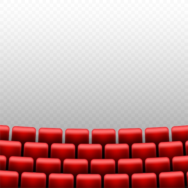 Materialisme Tussen Bijwonen Cinema auditorium met scherm en rode stoelen | Premium Vector