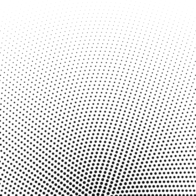 Circulaire halftone punten vector achtergrond Gratis Vector