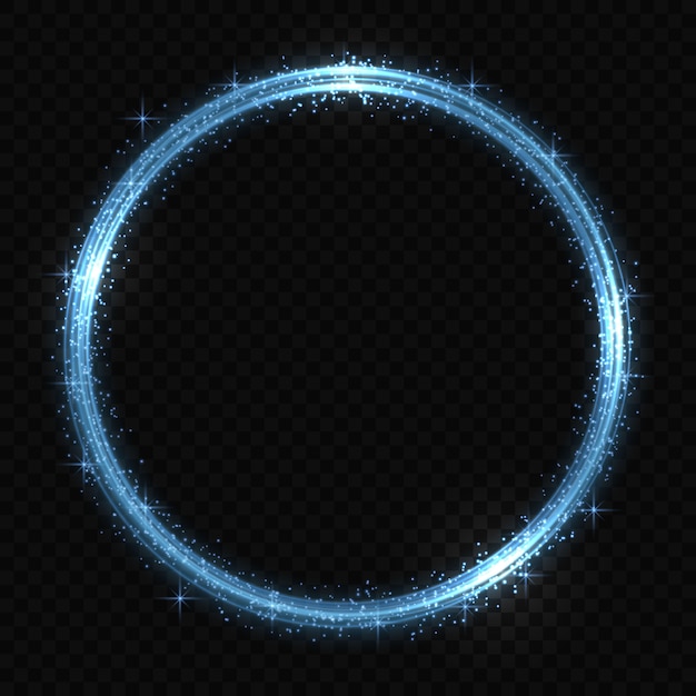 Cirkel neonlicht tracing effect Premium Vector