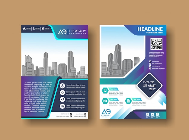 Cover template a4 size zakelijke brochureontwerp Premium Vector