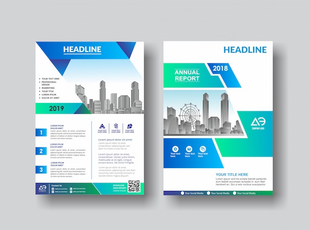 Creatieve cover lay-out brochure folder voor evenement Premium Vector