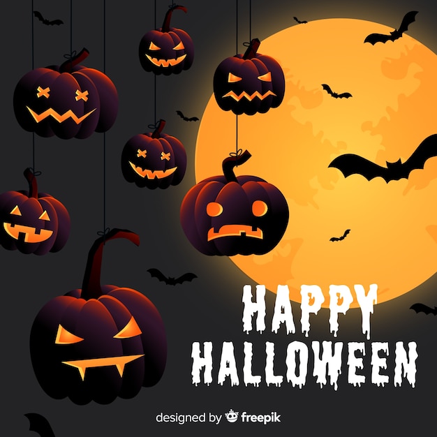 Creatieve halloween achtergrond Gratis Vector