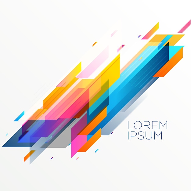 Creatieve kleurrijke geomtrische vormen abstracte achtergrond Gratis Vector