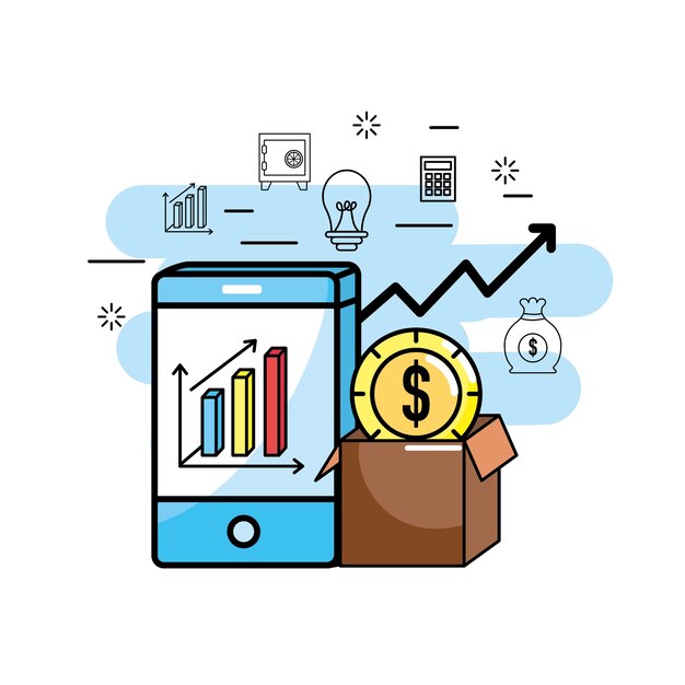Crowdfunding strategie project om ondersteuning te financieren Premium Vector