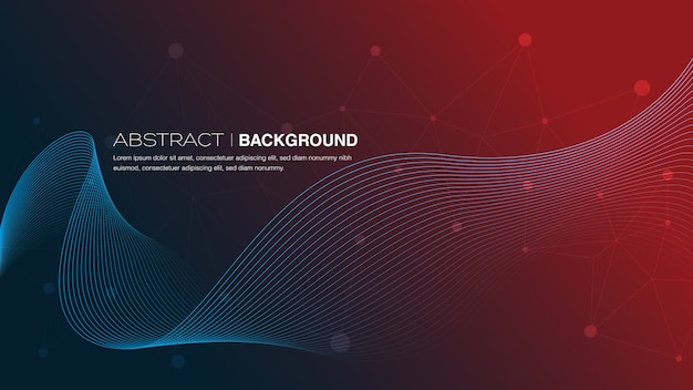 Curve abstracte achtergrond Premium Vector