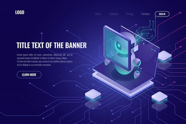 Cyberspace en cyberbeveiliging Gratis Vector