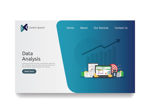 Data-analyse spreadsheet Premium Vector