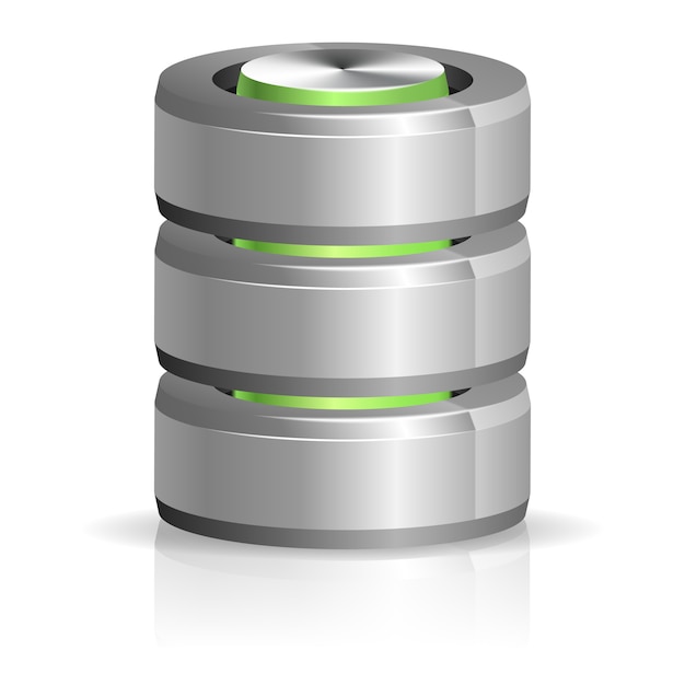 Database en harde schijf pictogram Premium Vector