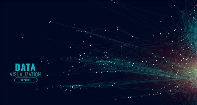 Datatechnologie netwerklijnen achtergrond Gratis Vector
