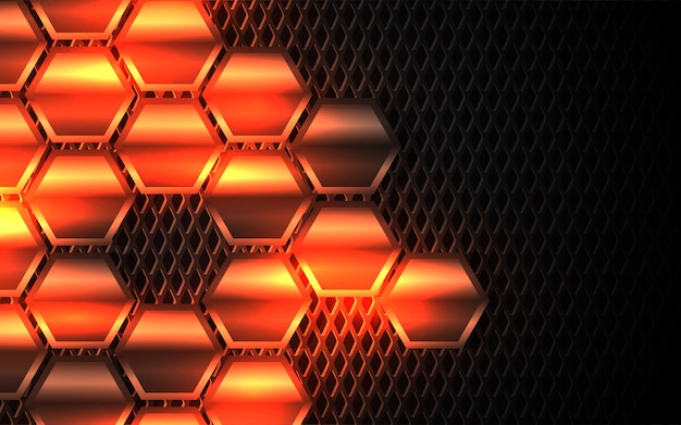 De abstracte achtergrond van licht metaal hexagon vormen Premium Vector