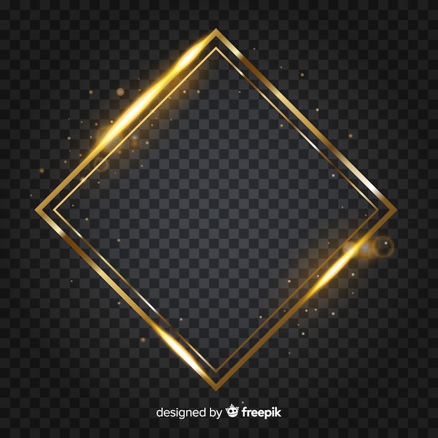 Diamant gouden frame Gratis Vector