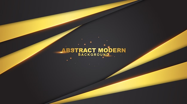 Donkere abstracte achtergrond met luxueuze gouden kleur Premium Vector