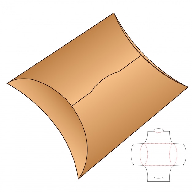 Doosverpakking gestanst matrijsontwerp Premium Vector
