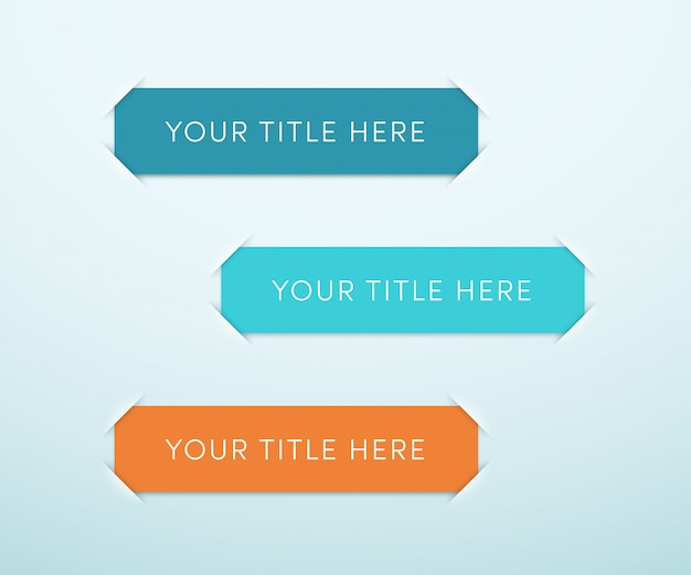 Drie vector kleurrijke banner lege tekstvak sjablonen Premium Vector
