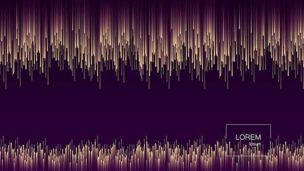 Dynamische stroom heldere lijnen abstracte achtergrond Premium Vector