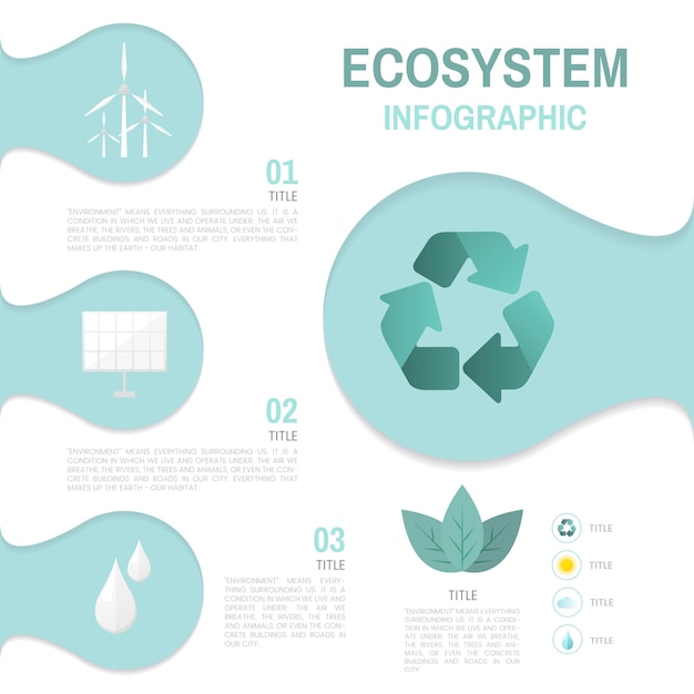 Ecosysteem infographic behoud van het milieu vector Gratis Vector