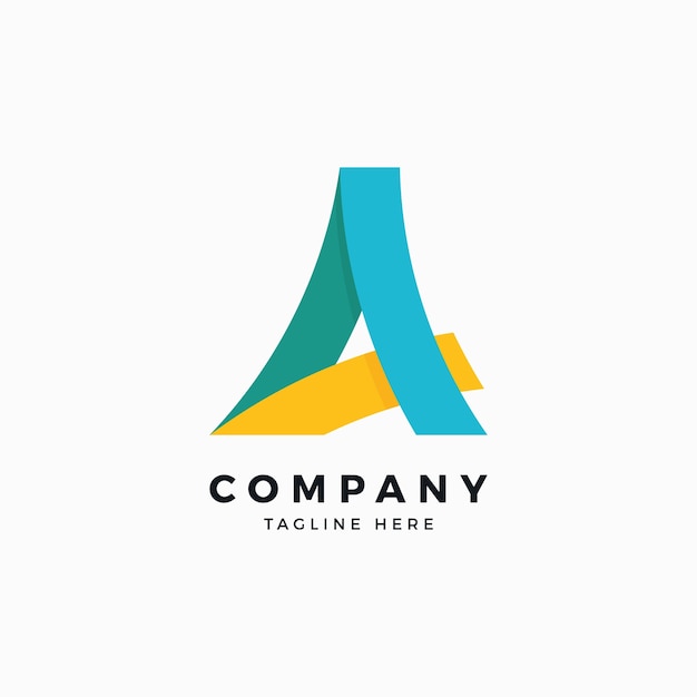 Een brief logo ontwerpsjabloon Premium Vector