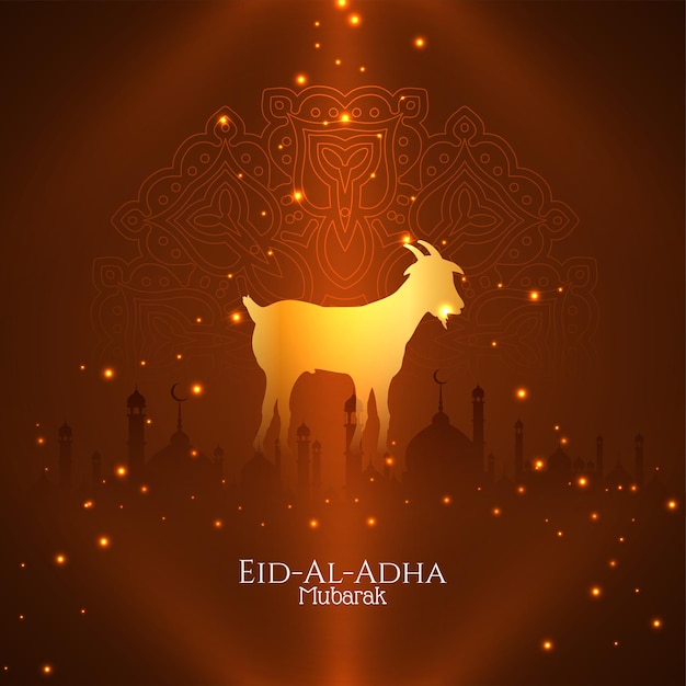 Eid al adha mubarak islamitische cultuur bakrid achtergrond vector