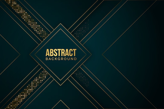 Elegante donkere achtergrond met gouden details Gratis Vector