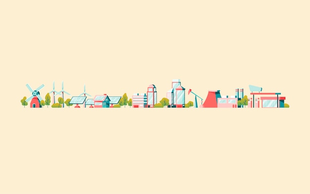 Energiebesparende concept vector in geel Gratis Vector