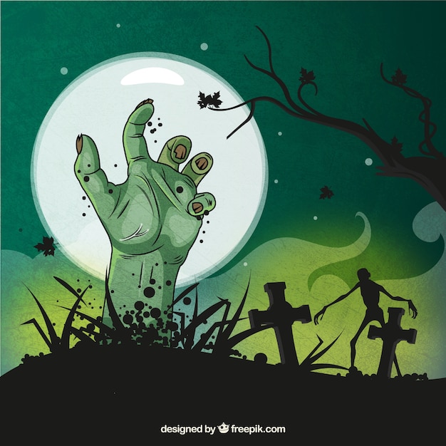 Enge halloween achtergrond | Gratis Vector