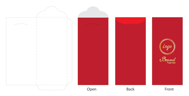Envelop gestanst mock up sjabloon vector Premium Vector