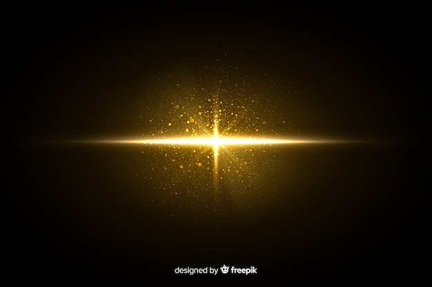 Explosie glanzend deeltje effect 's nachts Gratis Vector