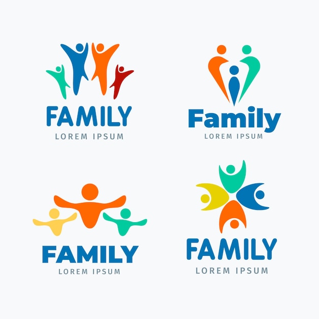 Familie logo collectie | Gratis Vector