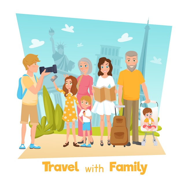 familie-reizen-illustratie-gratis-vector