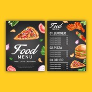 Fastfood Restaurant Menu Lijstrandmenu Voorgerechten Gratis Vector