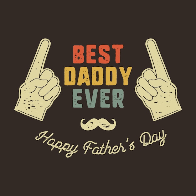 Fathers day with phrase - beste vader ooit Premium Vector