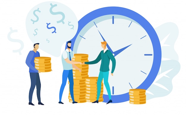 Financiën management, bankieren illustratie Premium Vector