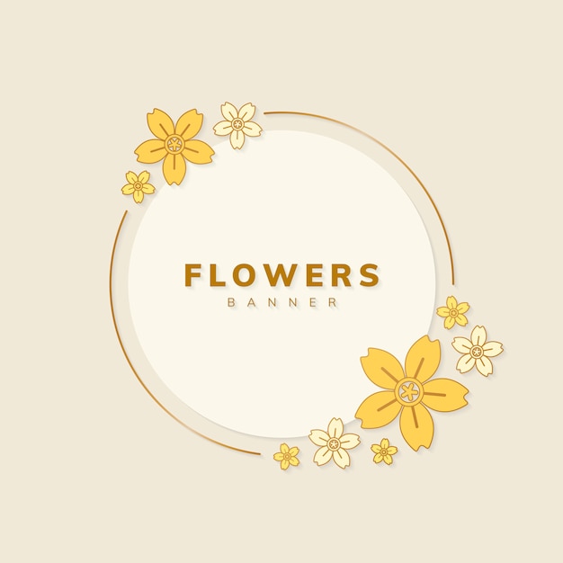 Floral banner vector | Gratis Vector