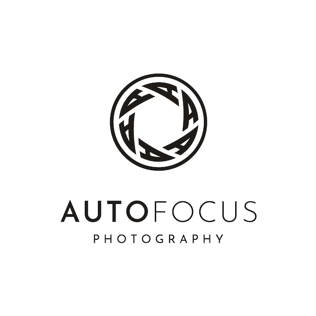 Fotograaf Logo Ontwerp Premium Vector