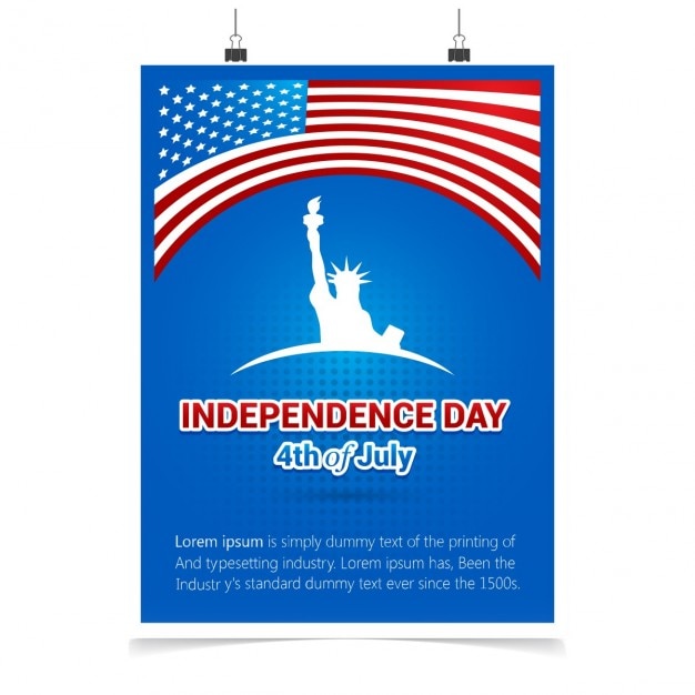 Fourth of july vs independence day wenskaart  Gratis Vector