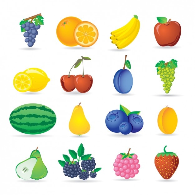 Fruit Icon Collection Gratis Vector