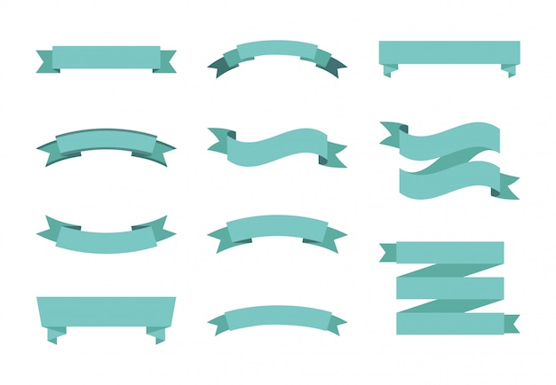 Geïsoleerde blauw label icon set Gratis Vector