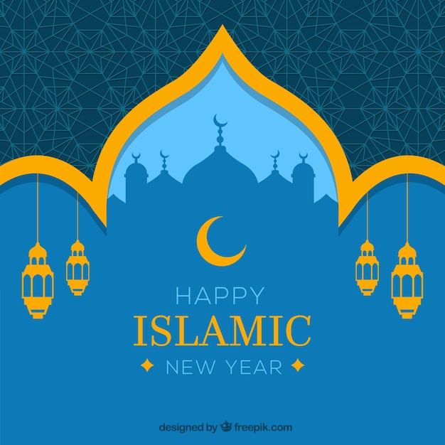 Gelukkige islamitische nieuwjaar achtergrond | Gratis Vector