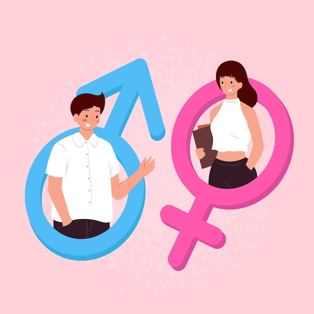 Gendergelijkheid Concept Gratis Vector 5961