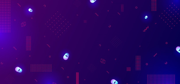 Geometrische ontwerpachtergrond met gradiënt en licht Premium Vector