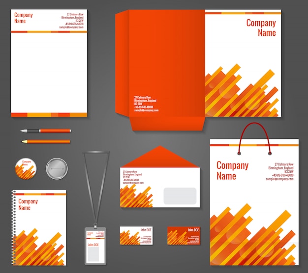 Geometrische technologie zakelijke briefpapier sjabloon Gratis Vector