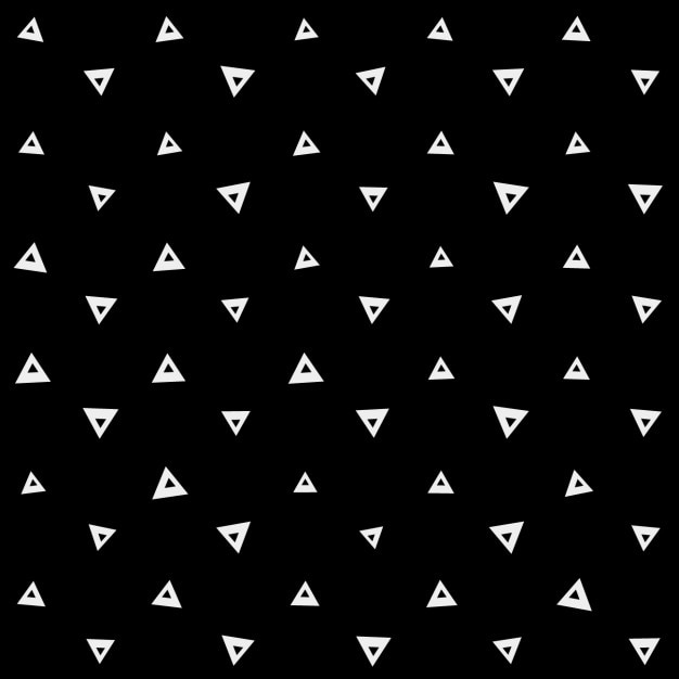 Geometrische zwart patroon witte driehoeken | Gratis