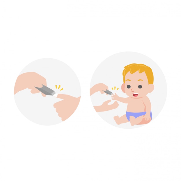 Gesneden baby slakken medische gezondheidszorg concept Premium Vector