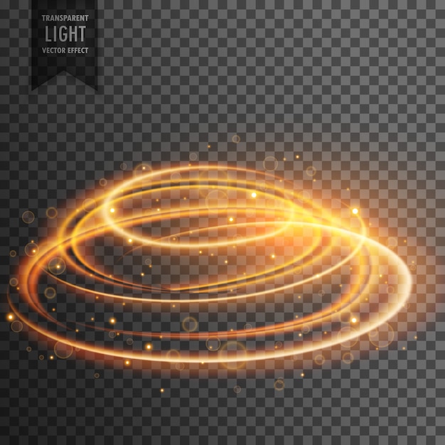 Gloeiende lens flare transparant lichteffect met glitters Gratis Vector