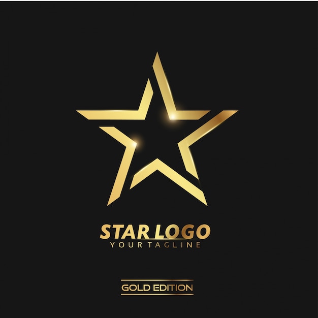 Gold star-logo | Premium Vector