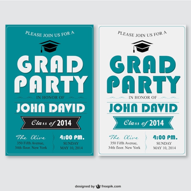 Grad partij vector sjabloon Gratis Vector