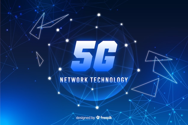 Gradiënt 5g concept achtergrond Gratis Vector